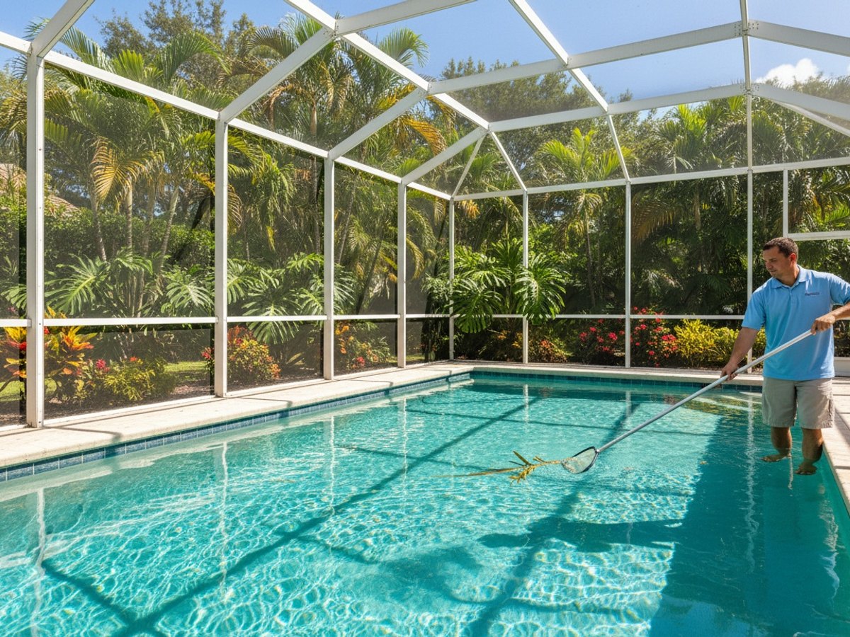Weekly pool maintenance