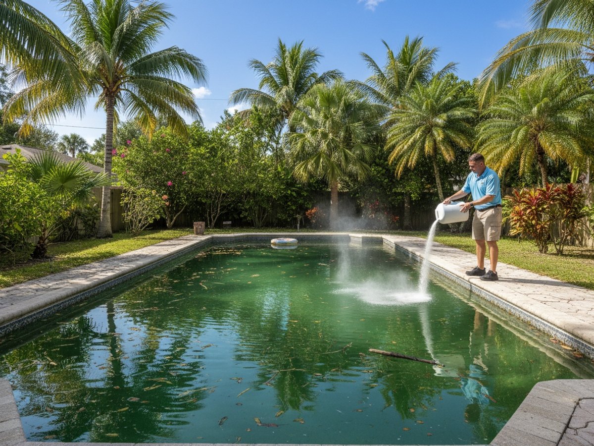 Green to clean pool rescue